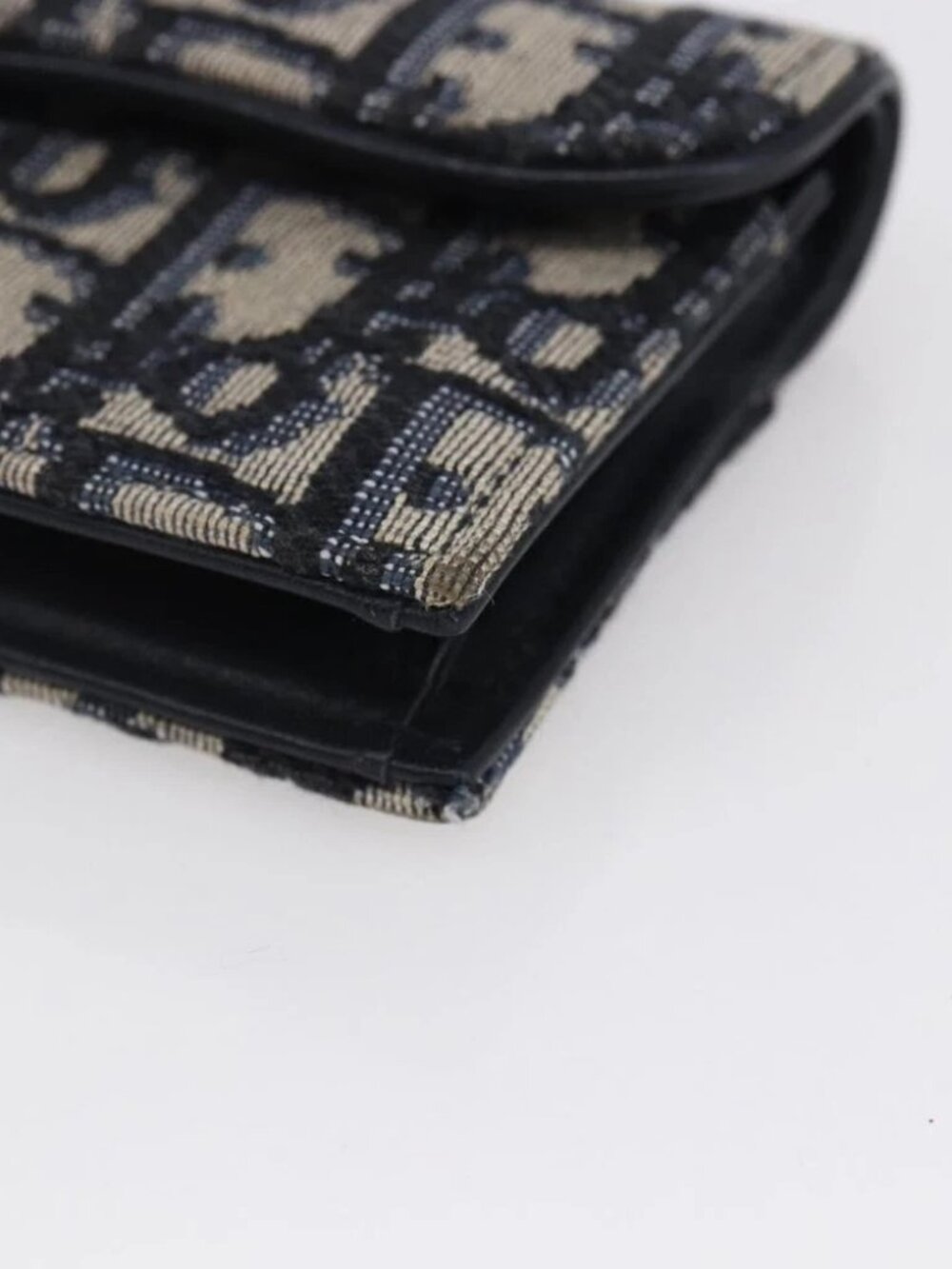 Christian Dior Trotter Canvas Saddle Coin Card Case Navy - Picture 11 of 16
